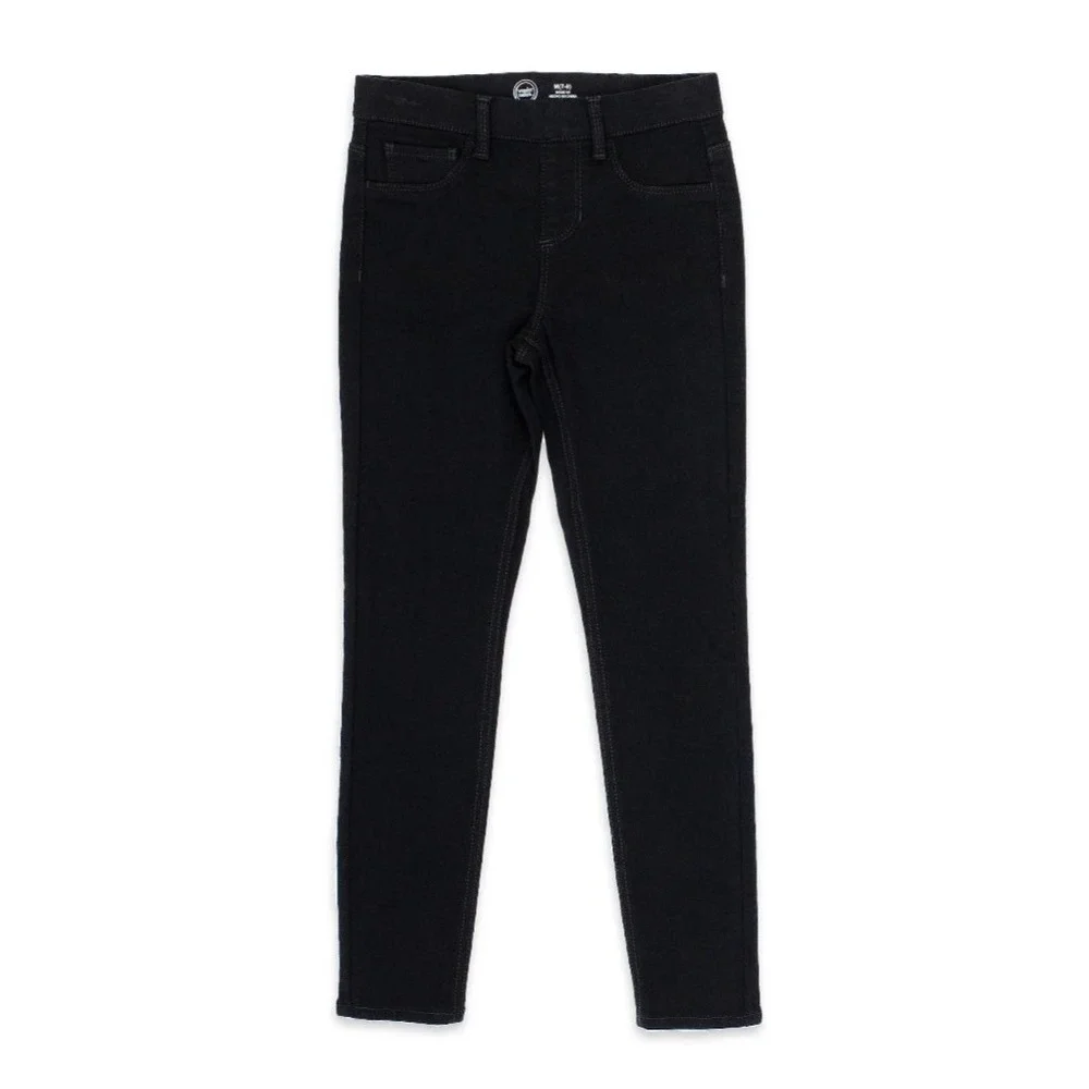 2 - Wonder Nation Girls black Jeggings, Size L (10-12)